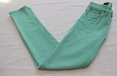 RALPH LAUREN RUGBY Women MINT GREEN SUPER SKINNY DENIM JEANS NWT Sz 24 26X30 $98 • $59.99