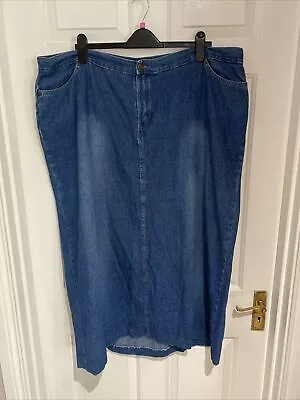 Ladies MIDI Denim Skirt Size 26 • £5