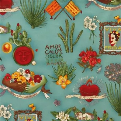 Viva Frida Blue Alexander Henry Fabric PER HALF METRE 1406DRR Mexican Artist Fr • £10.50