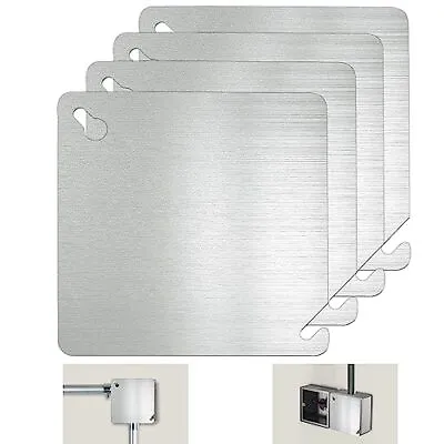 4x4 Metal Electrical Box Cover Plates 4 Pcs Electric Junction Box Cover Plate Sq • $19.12