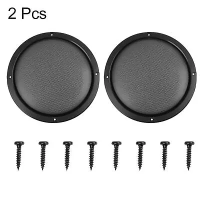 2pcs 8  Black Car Speaker Cover Steel Mesh Sub Woofer Subwoofer Grill • $21.49