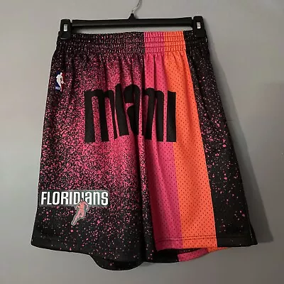 Miami Heat Floridians Mitchell & Ness Swingman Jersey Shorts Mens M ($85 MSRP) • $49.99