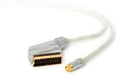 1.5m SCART To SVHS S Video Cable 4 Pin DIN Male S Video S-VHS S-Video Lead Gold • £5.99