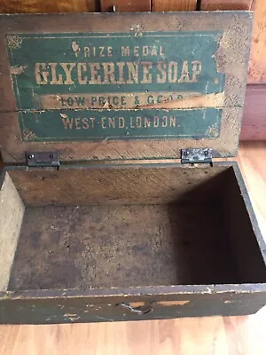 Rare Vintage Wood Advertising Box Prize Medal Glycerine Soap West End London • $100