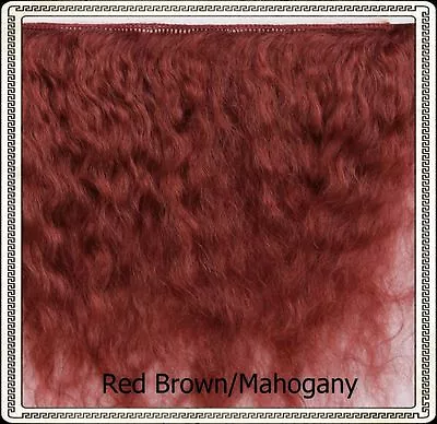 Reborn Doll Mohair  RED BROWN/MAHOGANY  Wefts Measure Approx 5  - 6  X 36     • $17.06