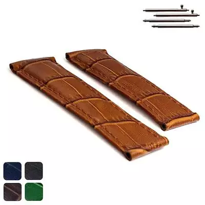£19.95 • Buy 20/16 Leather Watch Strap Band Compatible With Rolex Daytona Alligator Grain MM
