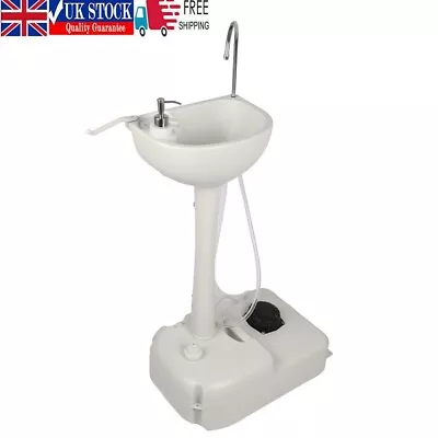 Portable Washing Station Sink Mobile Freestanding Outside Camping Hand Wash Sink • £46.85