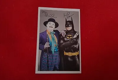 'BATMAN' JACK NICHOLSON & MICHAEL KEATON PHOTO PRE-PRINT (not Hand Signed) • £2.30