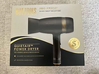 Hot Tools Pro Artist Black Gold Collection Quietair Power Hair Dryer • $14.99