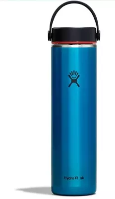 Hydro Flask Trail Series With Flex Cap 24 Oz Celestine Blue Water Bottle Steel • $30