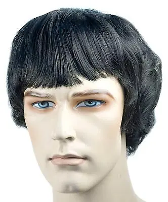60's BAND STYLE BLACK MOP TOP WIG COSTUME ACCESSORY LW258BK • $12.99