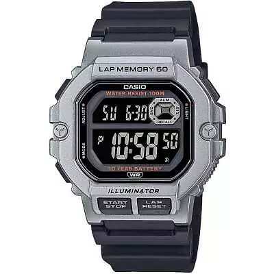 Wristwatch CASIO WS-1400H-1BVCF Silicone Black Chrono Alarm Dual Time Sub 100mt • $116.16