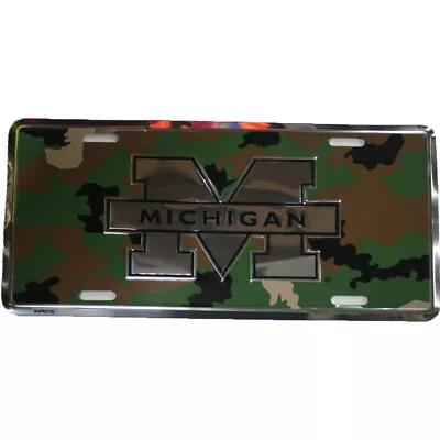 Michigan State University Camouflage License Plate Camo 6 X 12 • $15.59