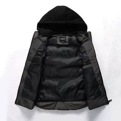 Men's Vest Jacket Winter Sleeveless Men Jacket Hooded Men Thicken Waistcoat • $51.17