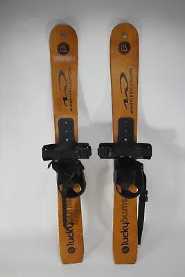 LUCKY BUMS WHISTER BLACKCOMB WOODEN KID SKIS 27  70cm • $44.15