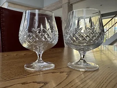 Pair Of Vintage Hand Cut Bohemia Lead Crystal Brandy Glasses. • £15