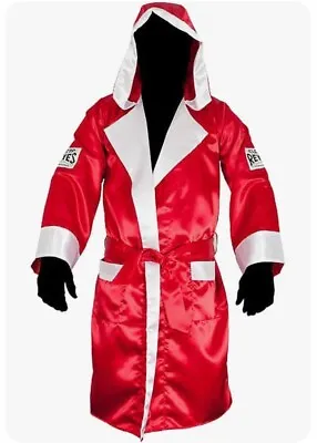 Cleto Reyes Satin Boxing Robe With Hood - Red/White Size Large • $68