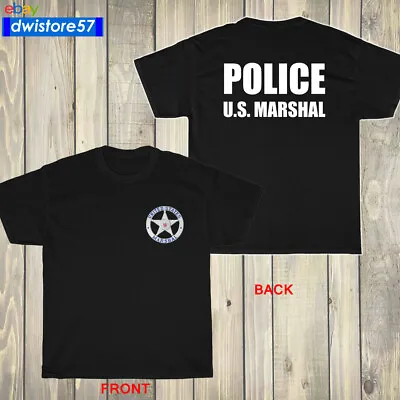 POLICE U.S. US Marshal Federal Military Force Logo Black/Grey/Navy T-Shirt S-3XL • $30