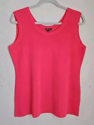 Misook Sleeveless Tank Sweater Top Acrylic Blend Womens M Pink EUC  • $39.99