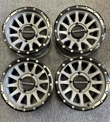 SET Of  4 Raceline Trophy  WHEELS 4/137 14x7 5+2 (+10mm) Black & Gray - SCUFFED • $500