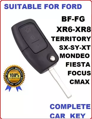 Complete Remote Flip Car Key Suitable For FORD FALCON BF FG  Fairlane Territory • $24.90