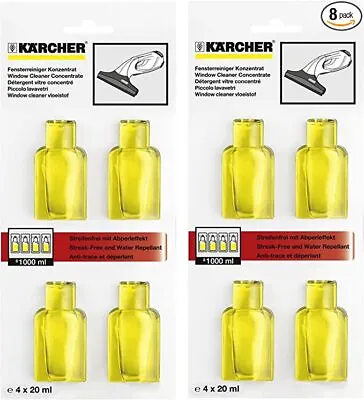 Karcher Window Vac Glass Cleaning Concentrate Solution Capsules (8 X 20ml) • £7.90
