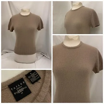 B Moss Sweater Sz S Brown Cardigan Wool Blend Short Sleeve YGI W1-169 • $29.99