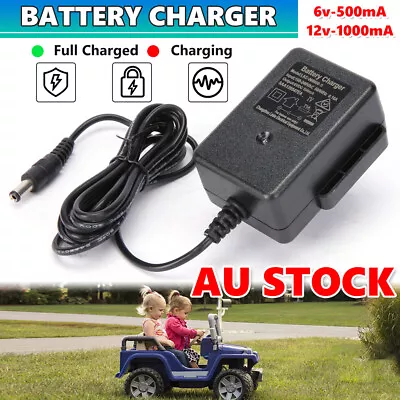 6V/12V Kids Car Battery Charger Electric Toys Motorcycle Scooter Power Adapter • $16.45