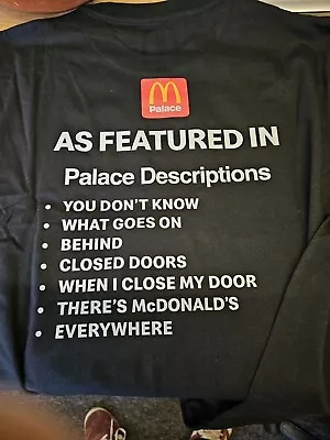 Palace X McDonald's Black List Tshirt Large • £20