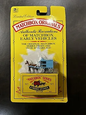 New! 1992 Matchbox Originals Moko Lesney No. 7 Horse Drawn Milk Float NOS #11963 • $3.99
