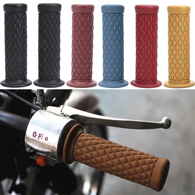 Motorcycle 7/8  Hand Grips Handle Bar Rubber Gel For Honda Yamaha Kawasaki Cafe • $9.59