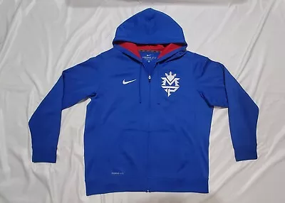 Nike Manny Pacquiao Blue Hoodie Zip Up Therma Fit Hyperko Hyper Ko Size XLarge • $88.13