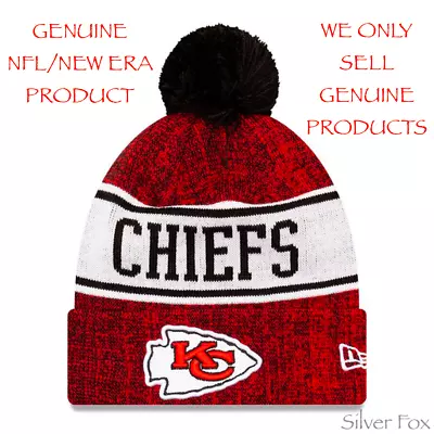 Kansas City Chiefs New Era Nfl American Football Pom Knit Beanie Cap Hat New • $29.95