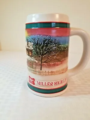 Genuine Miller High Life Best Holiday Traditions Beer Stein Mug Vintage 1985 • $16.04
