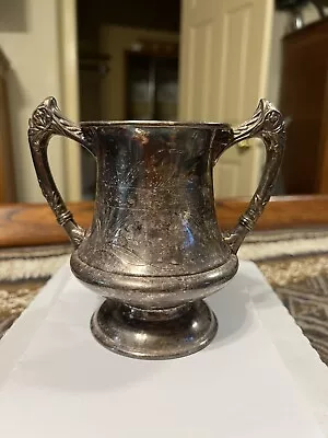 Meriden B Company  Silver Plate  Ornate Cup W/ Handles • $49.99