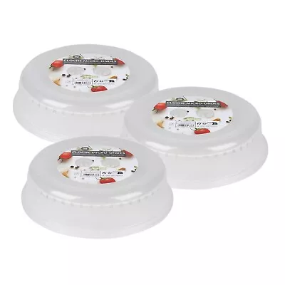 Microwave Plate Food Cover  3pc Splatter Guard Protector Kitchen Lid • £7.99