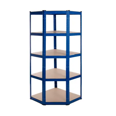 Powder Coated Garage Corner Shelving Unit (175KG) - Boltless • £43.56