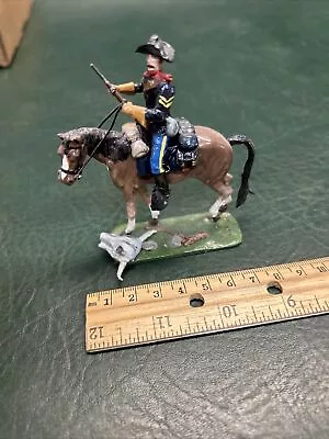 Valiant Miniature Toy  Lead Soldier - US Cavalry Trooper 1875 On Horse Back • $9.99