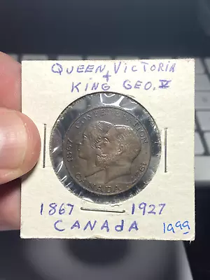 1867-1927 Canada Queen Victoria And King George V Medal • $24.99