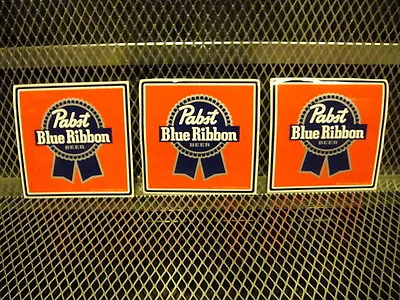 PBR PABST BLUE RIBBON Beer ~ NEW ~ 3 PACK ~ STICKERS 5  Square Decal • $14.99