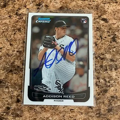 Addison Reed Signed 2012 Bowman Draft Chrome Rc Auto Chicago White Sox • $7.99