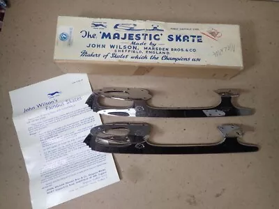 Vintage John Wilson The Majestic Skate Ice Blades Size 10 W/ Original Box • $14.95