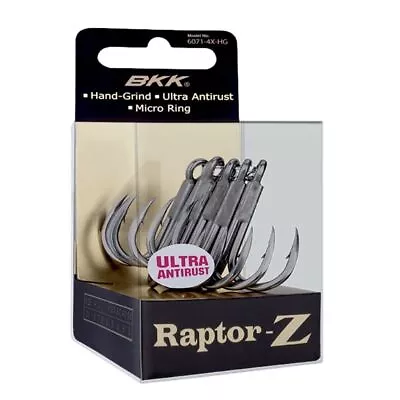 Brand New - BKK Raptor Z 6071-4X-HG Treble Fishing Trebles Hook - Choose Size • $23.05