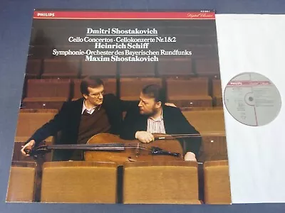 SHOSTAKOVICH - CELLO CONCERTOS 1 & 2 LP Bavarian RSO Schiff PHILIPS 412 526-1 • $19.91