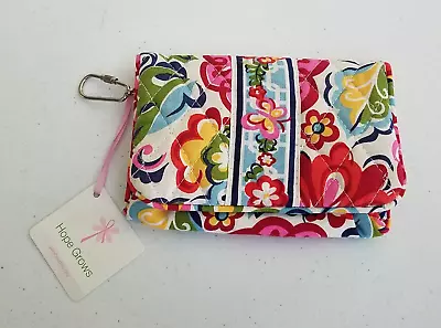 Vera Bradley Hope Grows Garden Taxi Wallet One For The Money Credit Cards Coins • $29.74