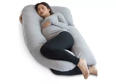 Pharmedoc Pregnancy Pillows U-Shape Full Body Pillow Removable Cover GarageBin • $34.99