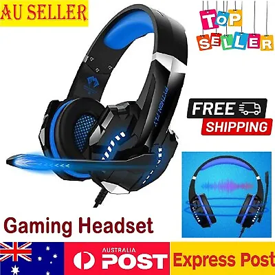 PYTHON FLY Gaming LED USB Headset For PS4 PS5 Nintendo Xbox One Controllers • $41.99