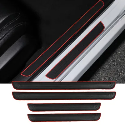 Car Door Scuff Sill Cover Panel Step Protector Black Auto Interior Accessories • $23.09