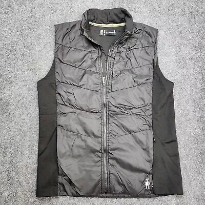 Smartwool Vest Mens Large Smartloft 60 Black Merino Wool Outdoor Hiking Golf DWR • $64.97
