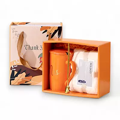 Mrs Coffee Mug Gift Set With Face Towel Styled Ceramic With Lid And Spoon-Gifts • £10.99